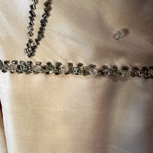 VTG NWT Victoria Royal Ltd Pink Delicately Beaded 100% Silk Ball Gown Opera - Picture 4 of 14